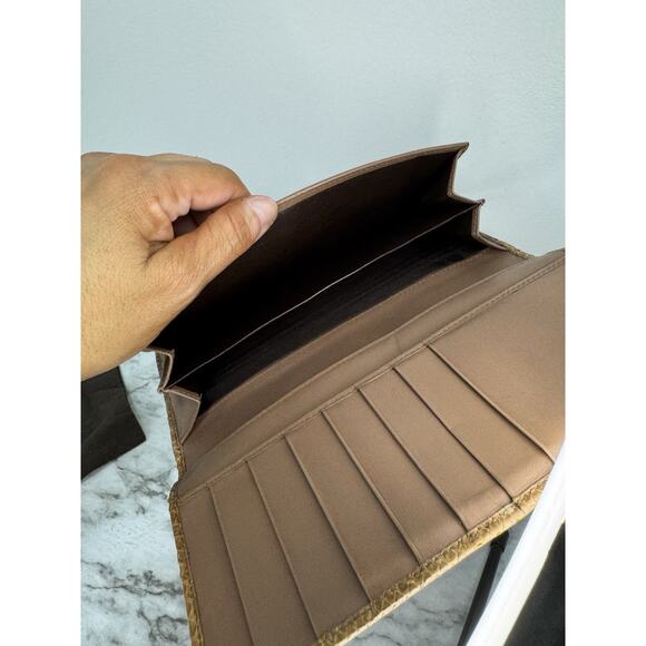 RARE GUCCI Python Continental Wallet – Honey Exotic Leather w/ Box & Dust - Picture 6 of 8